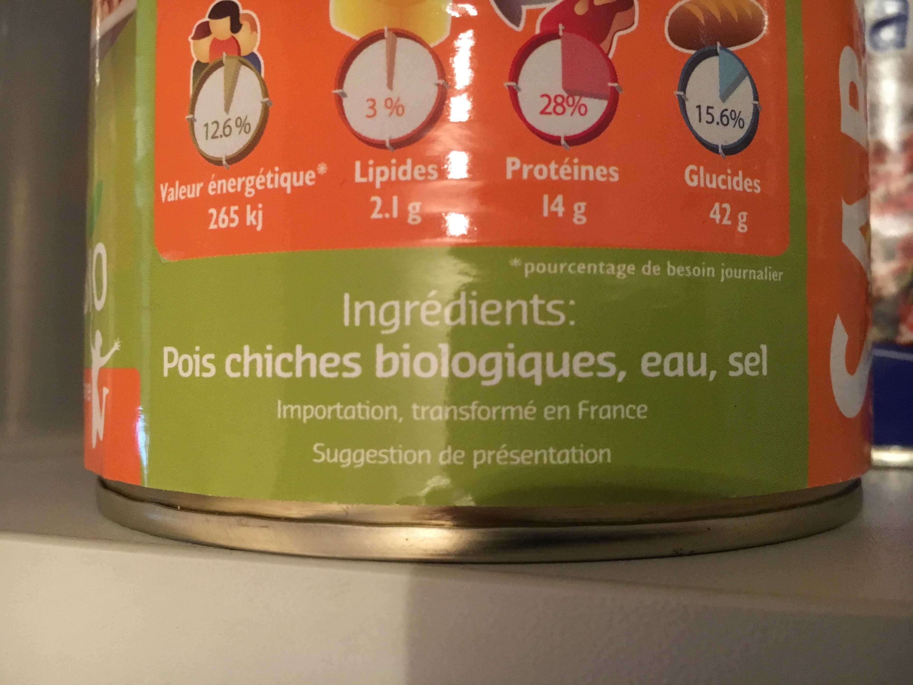 Sabarot Pois Chiche BIO packshot