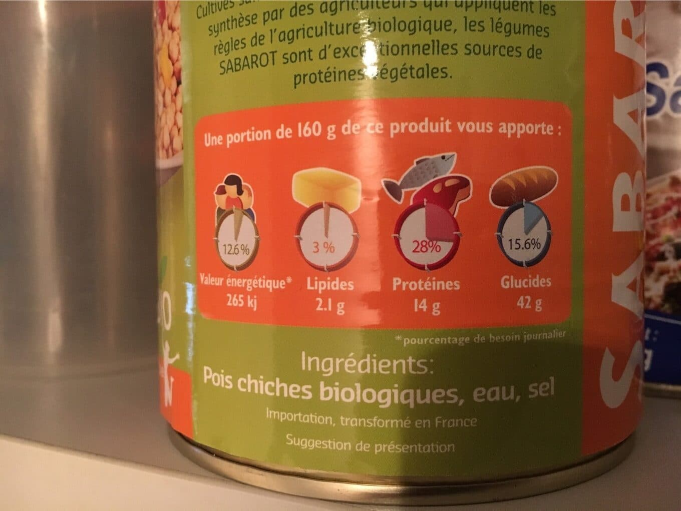 Sabarot Pois Chiche BIO packshot