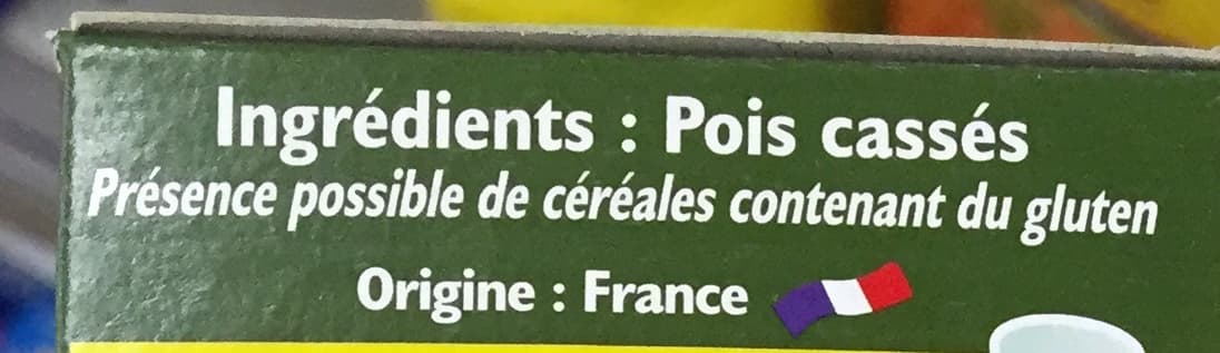 Sabarot Pois cassés de France cuisson Rapide packshot