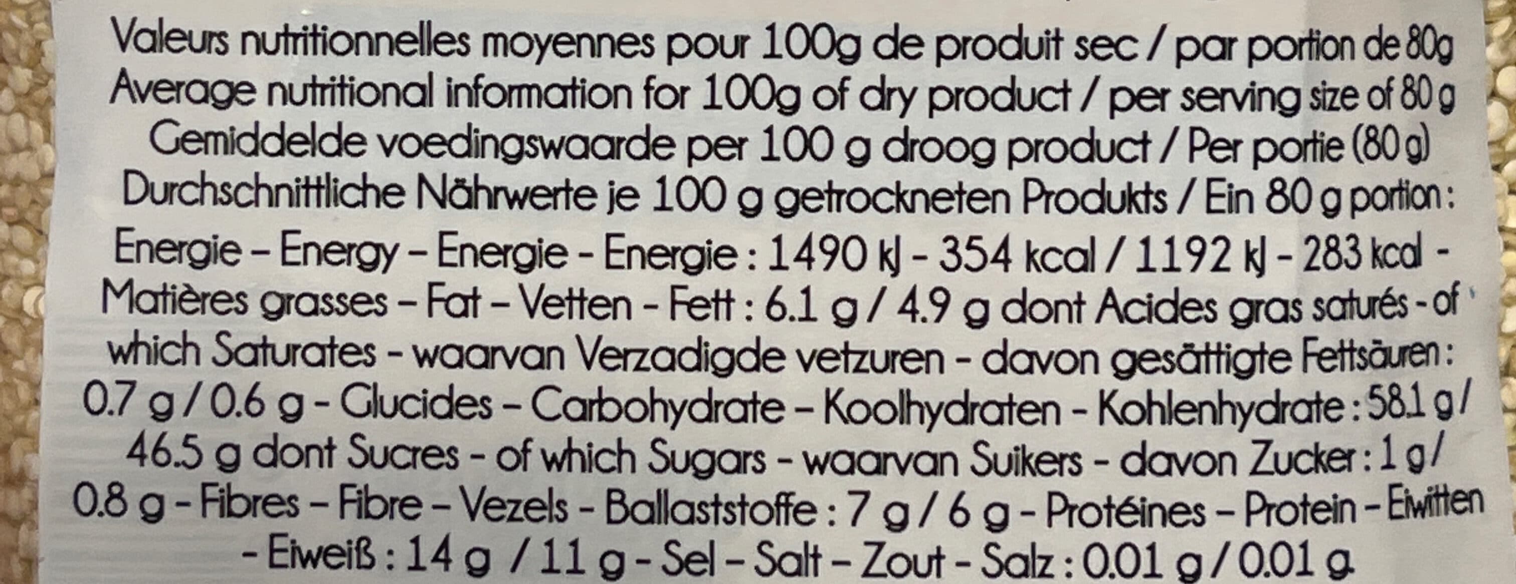Sabarot White Quinoa Sabarot packshot