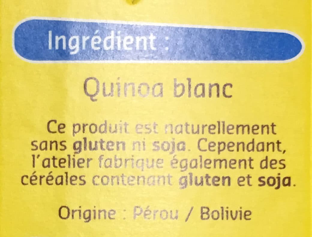Sabarot Quinoa blanc packshot