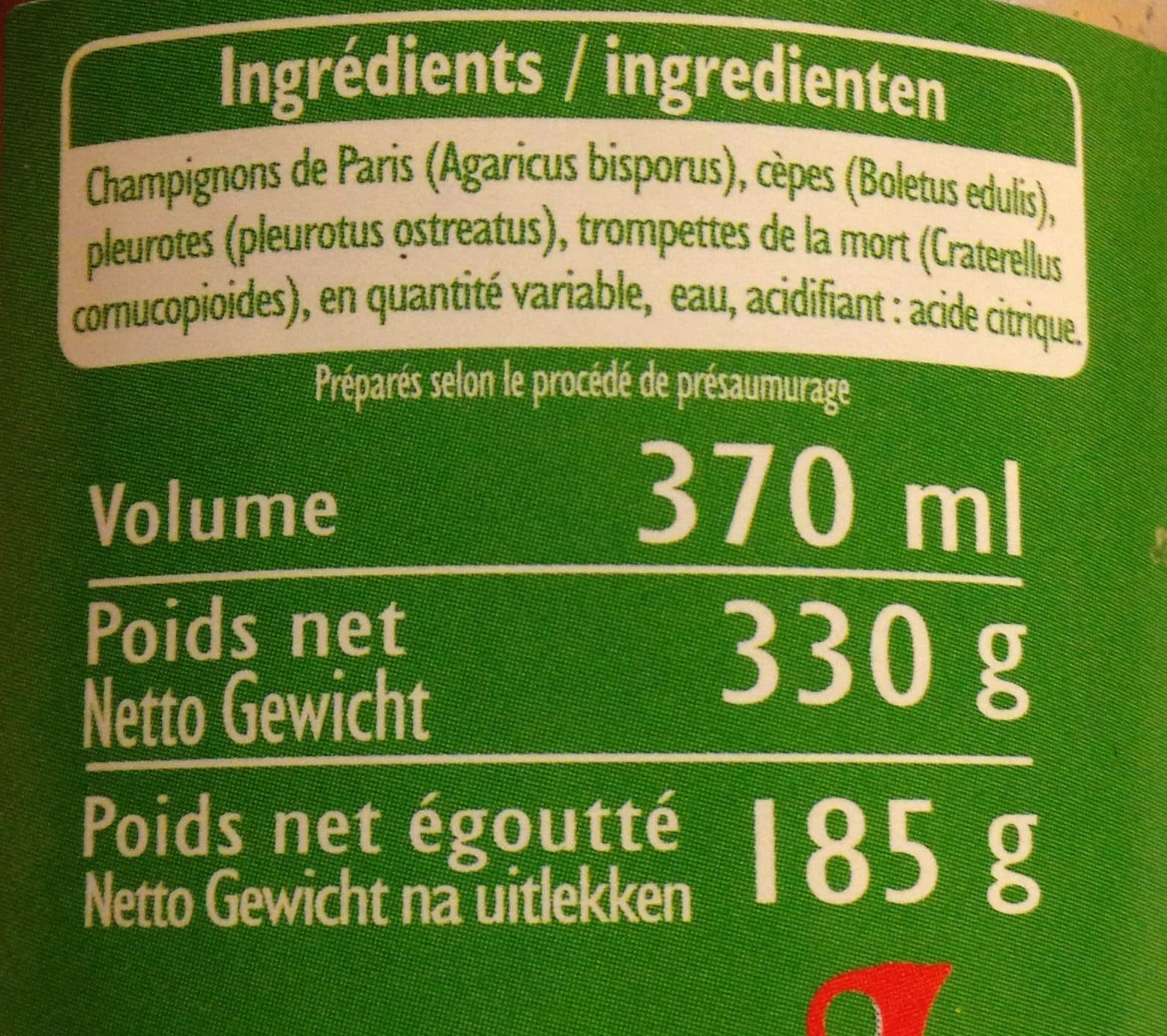 Sabarot Poêlée gourmande de champignons packshot