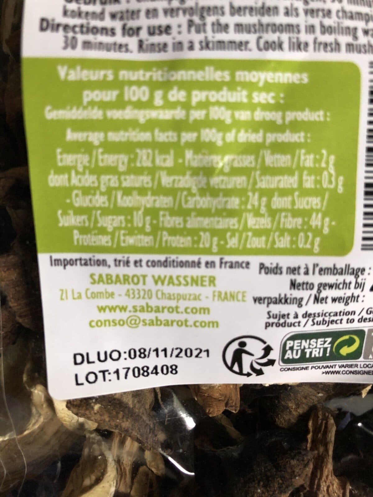 Sabarot Melange forestier packshot