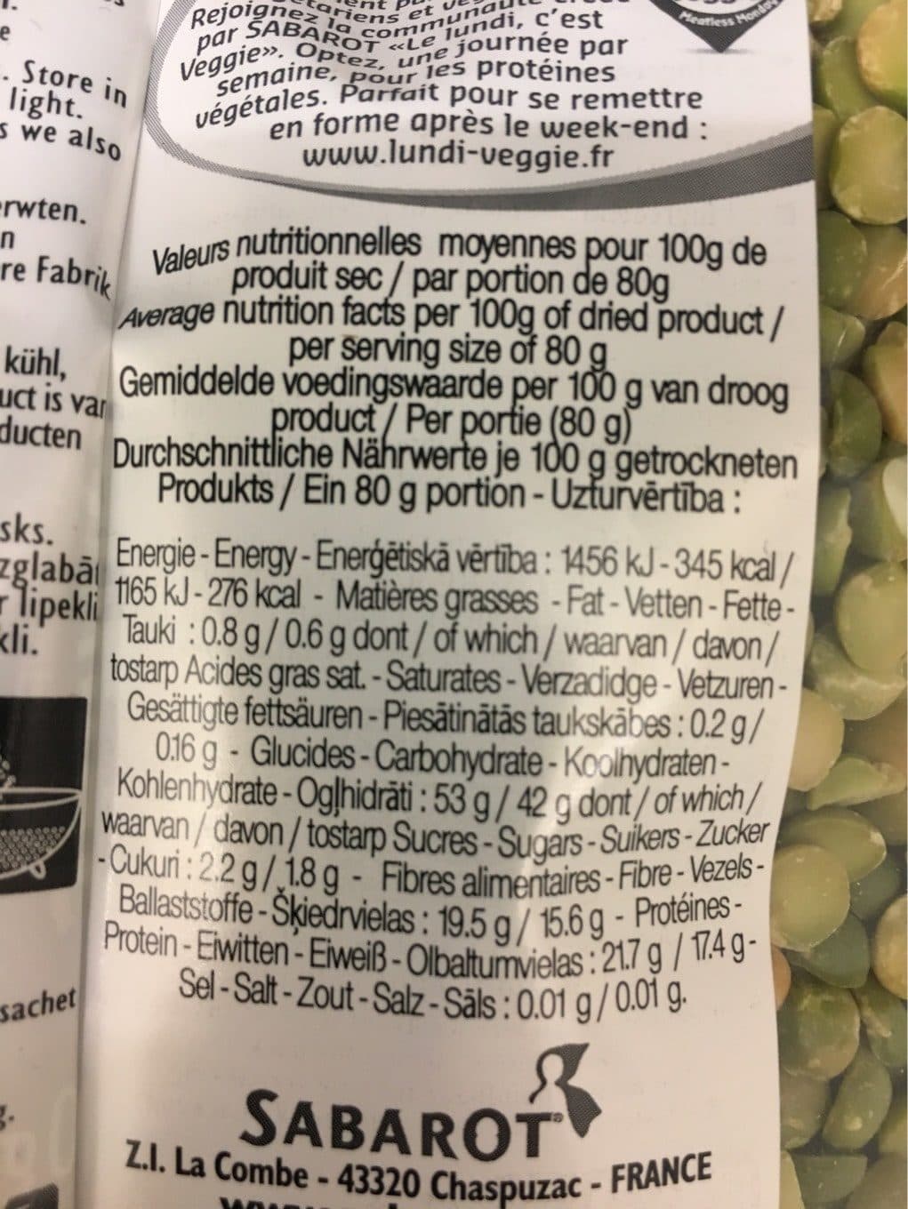 sabarot pois cassés bio packshot