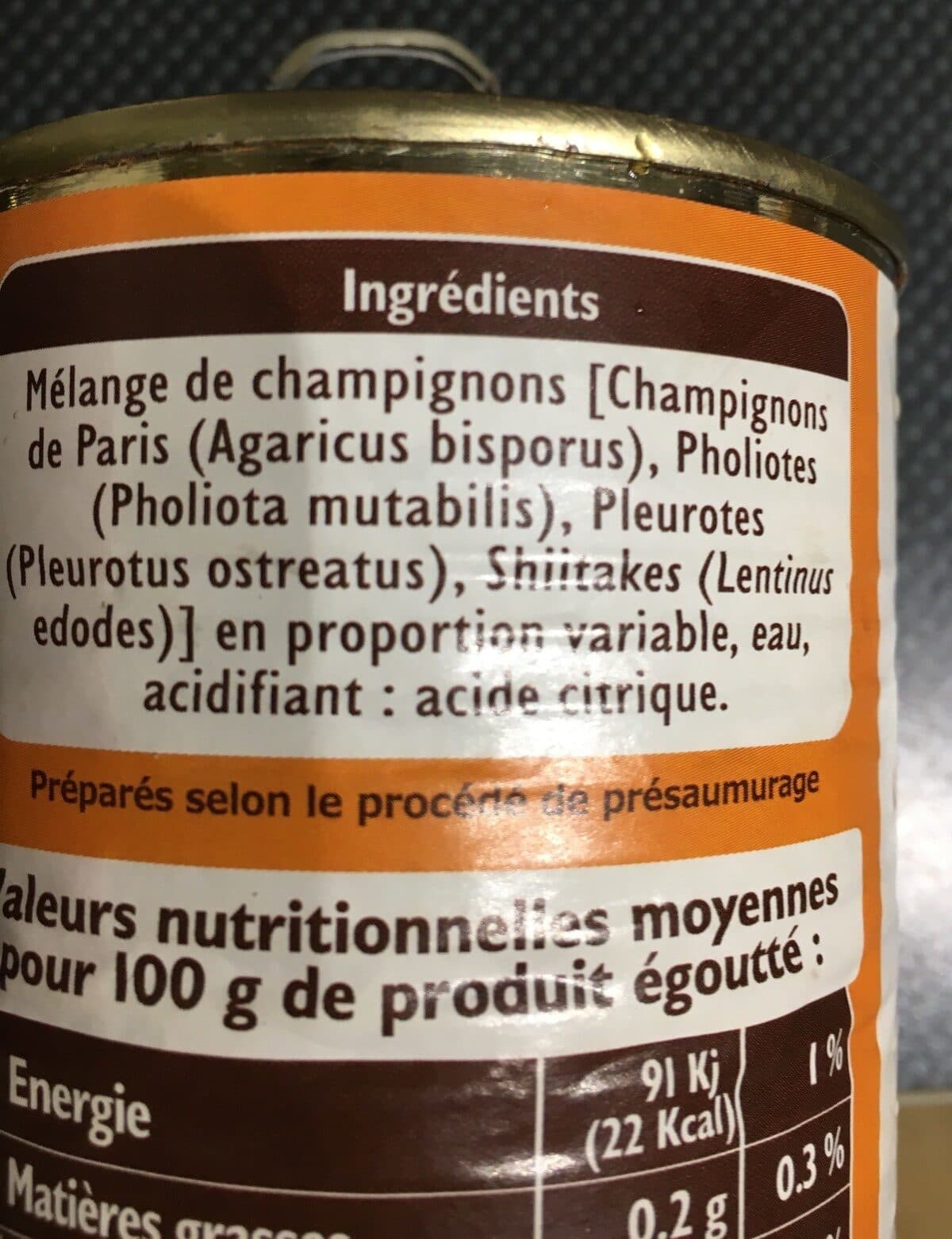 Open Food Facts Melange de 4 champignons packshot