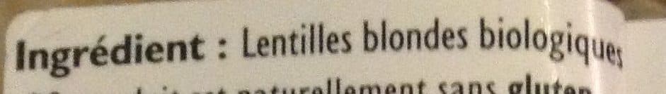 Sabarot Lentilles blondes bio packshot