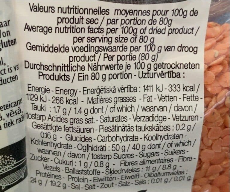 Sabarot Lentilles corail Bio packshot