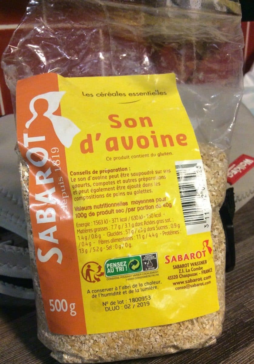 Sabarot Son avoine packshot