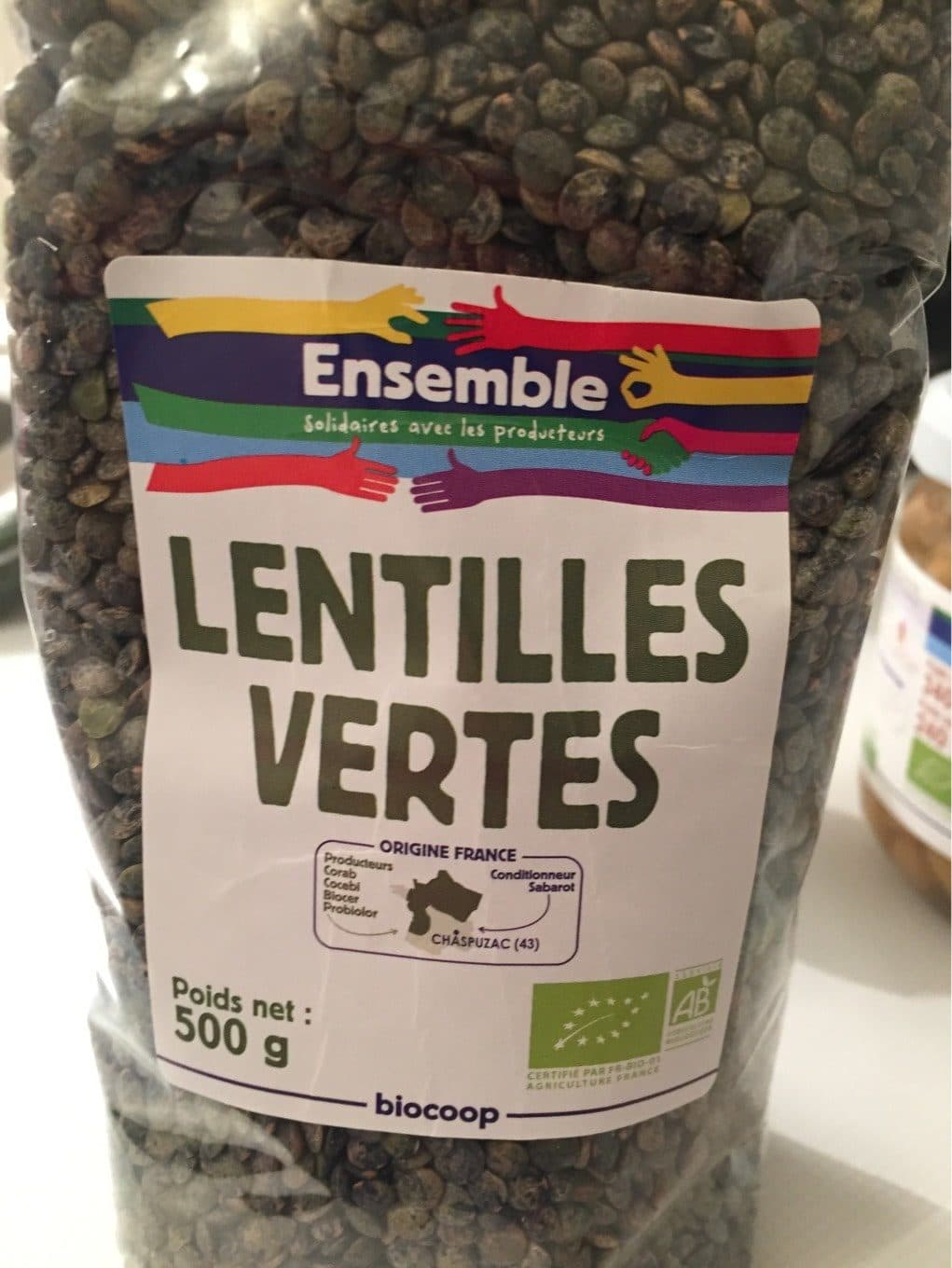 Ensemble Lentilles vertes packshot