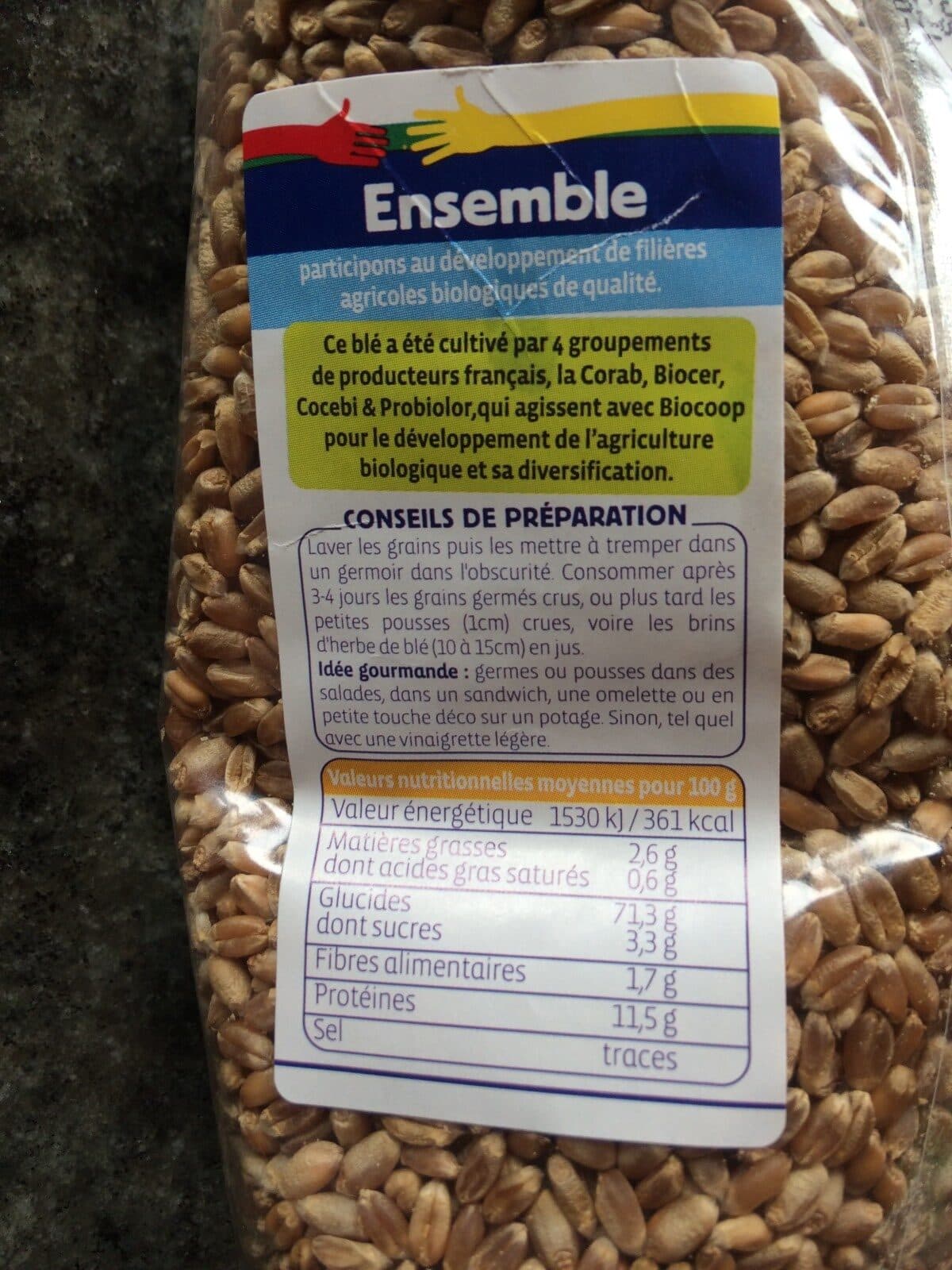 Biocoop Ble tendre a germer packshot