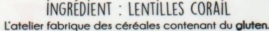 Sabarot Lentilles corail packshot