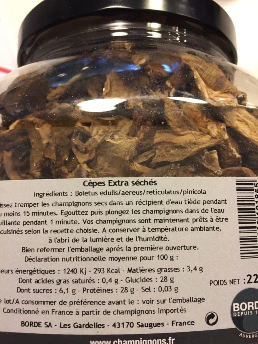 BORDE Cèpes extra séchés 225 g packshot