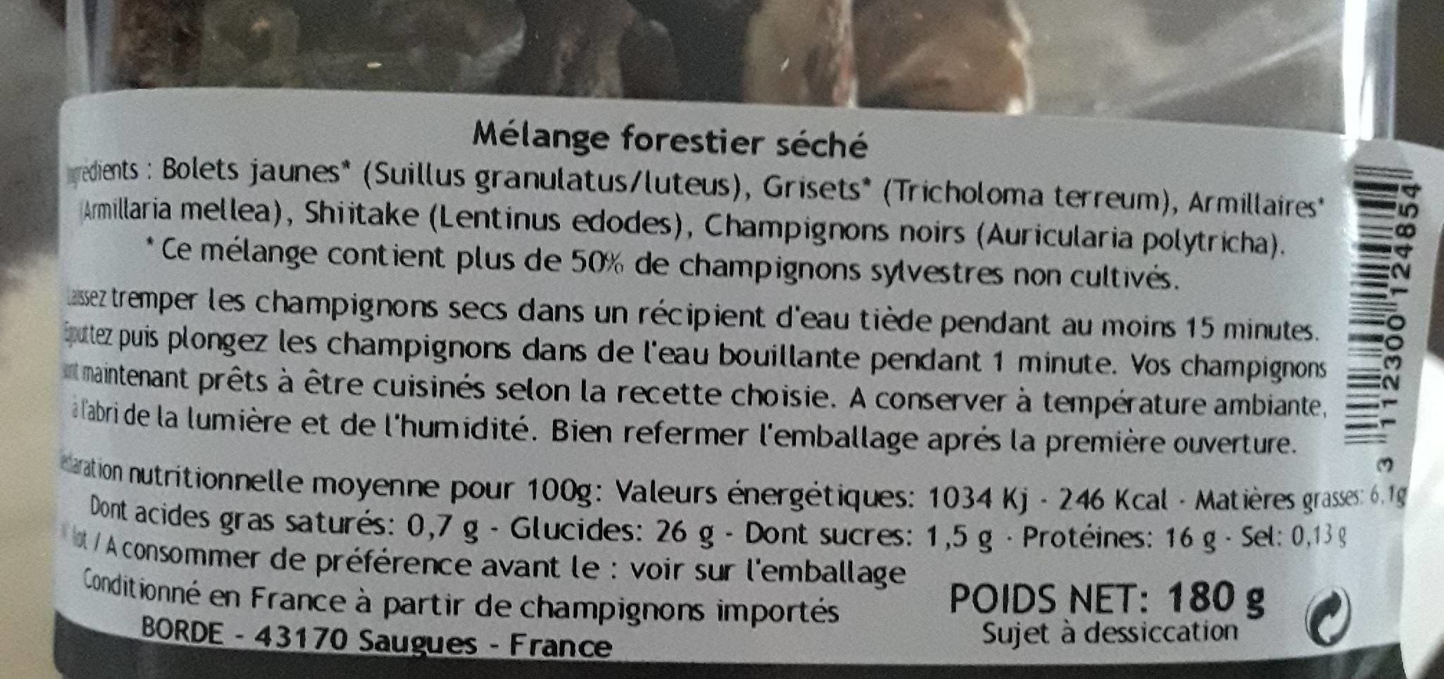 Borde Borde panier forestier séché packshot