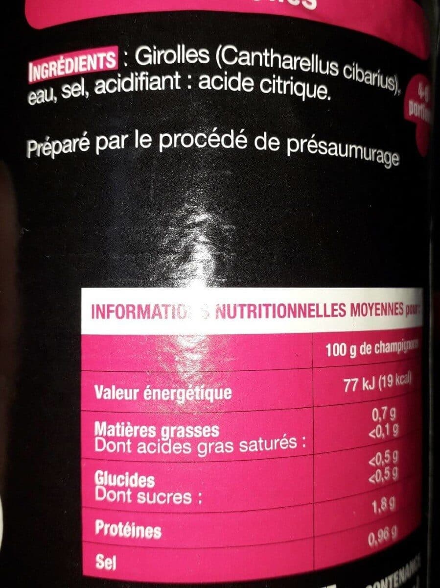 Borde Girolles, 225 g net égoutté packshot