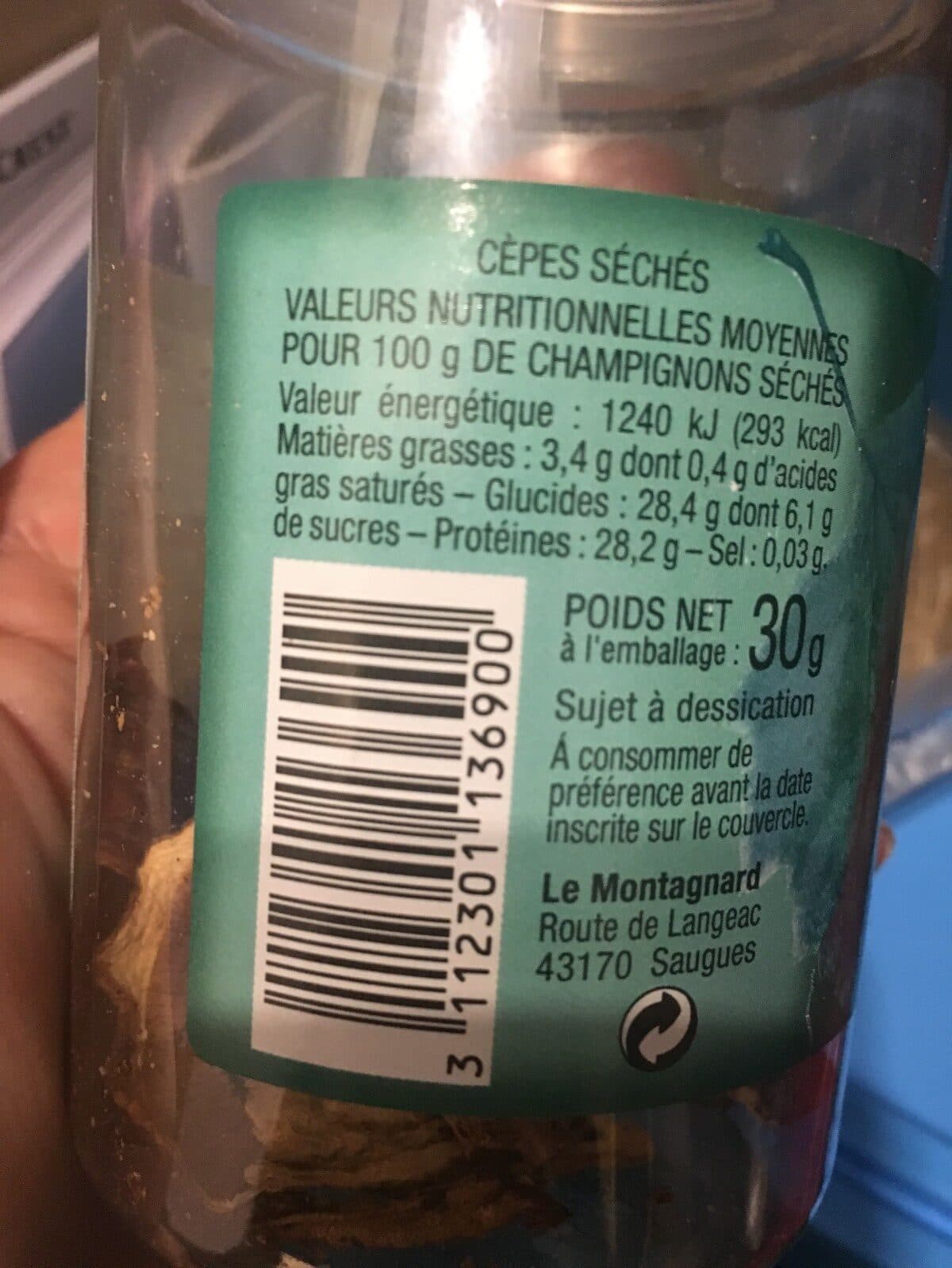 Open Food Facts Cèpes de France séchés packshot