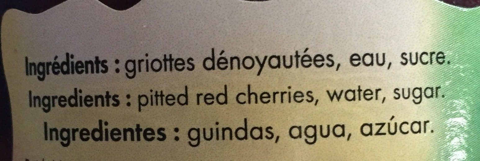 Open Food Facts Bocx.griottes Denoyautees 37CL Les Margerides packshot