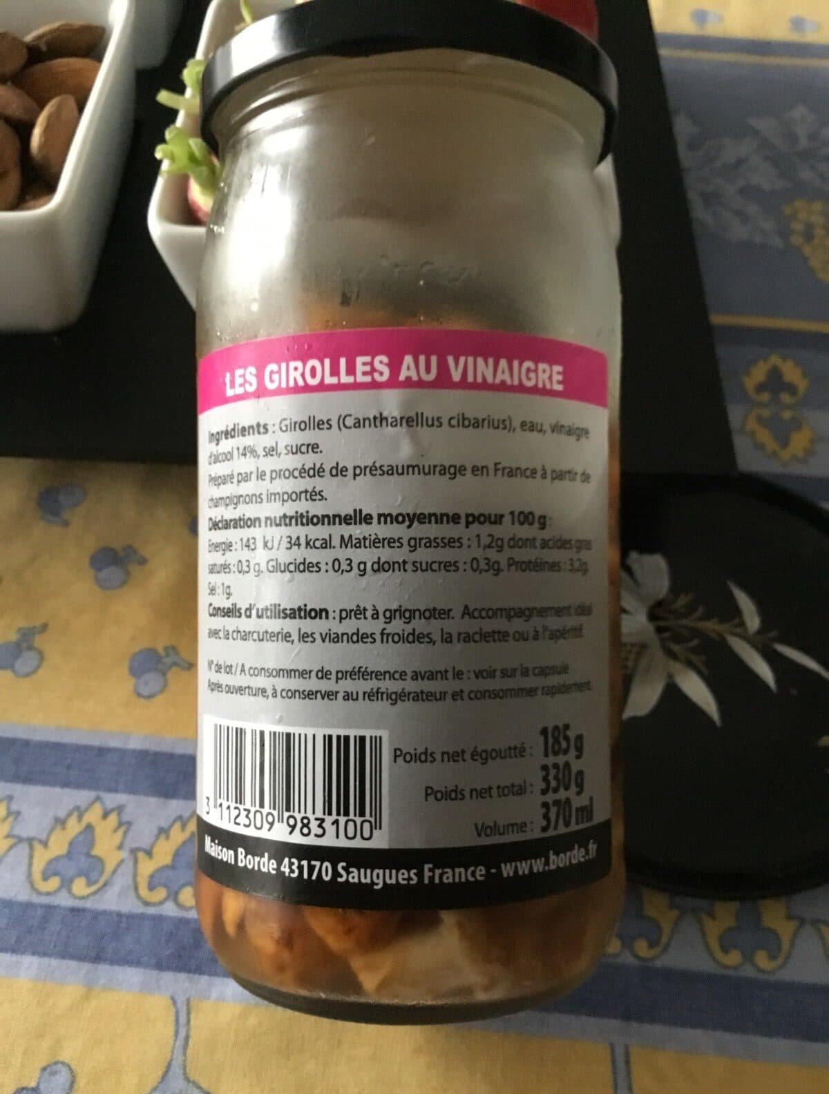 Borde Les girolles au vinaigre packshot