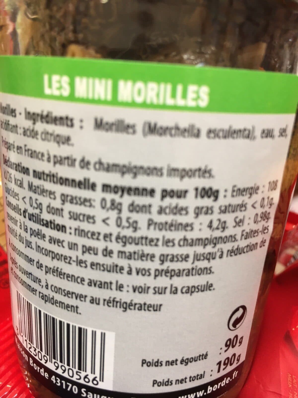 Borde Mini morilles packshot