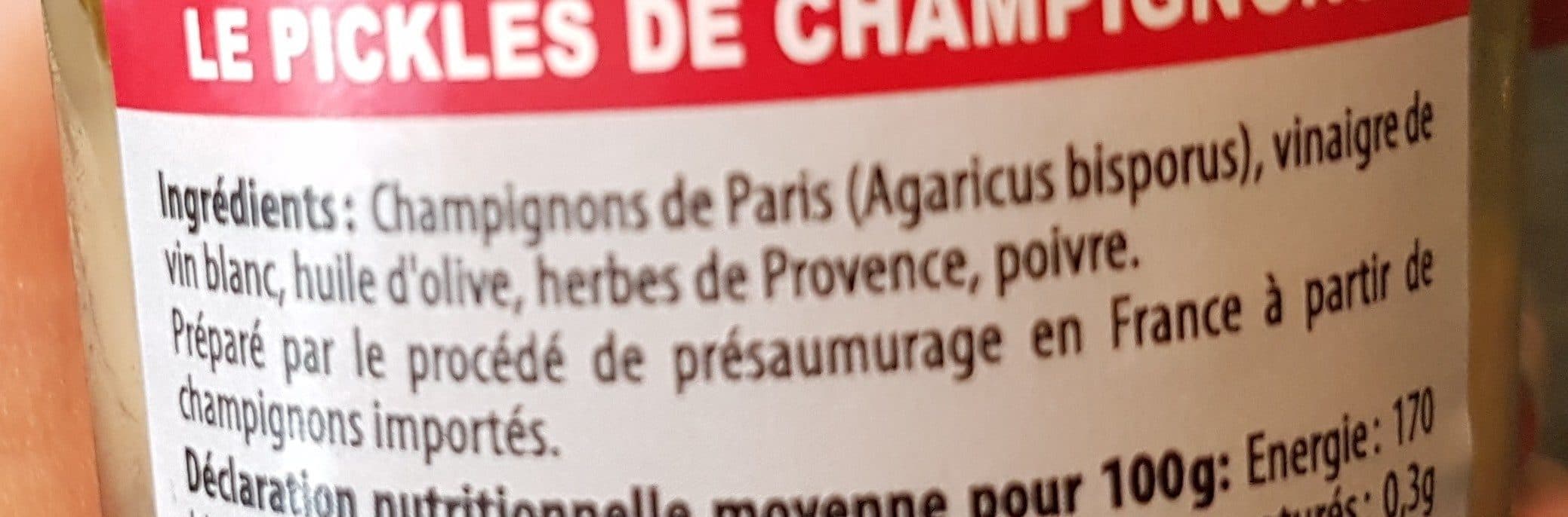 Borde Pickels de champignon packshot