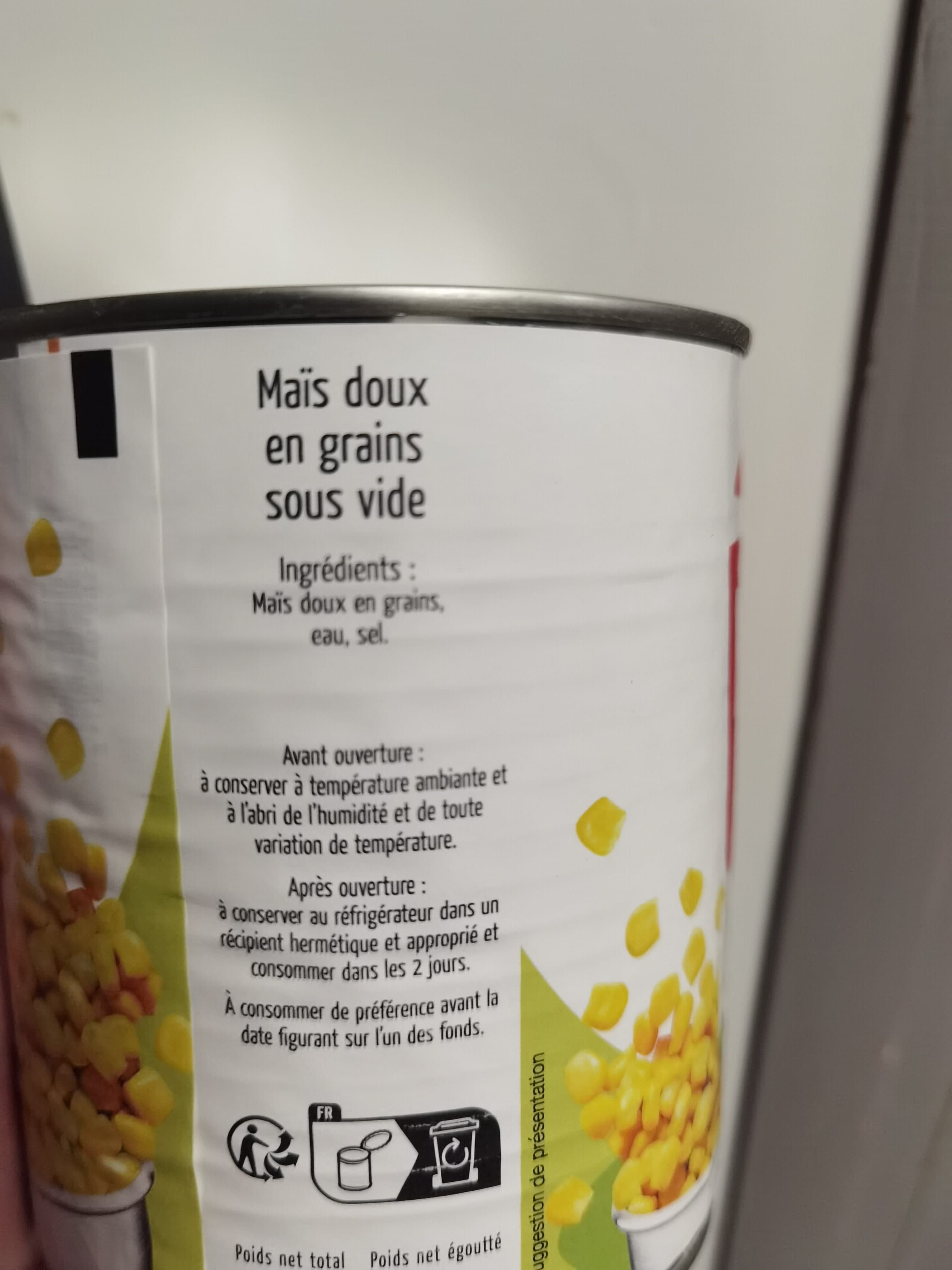 Maingourd Maïs Doux packshot
