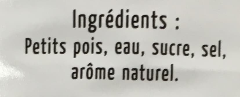 Maingourd Petits pois à l'étuvée très fins packshot