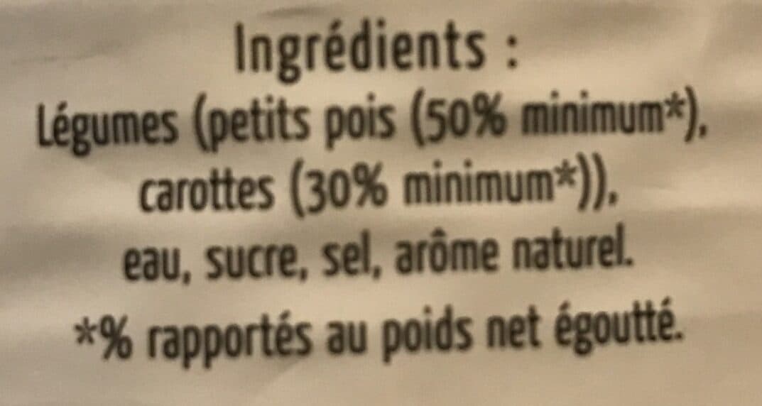 Maingourd Petits Pois et Jeunes Carottes à l'Étuvée packshot