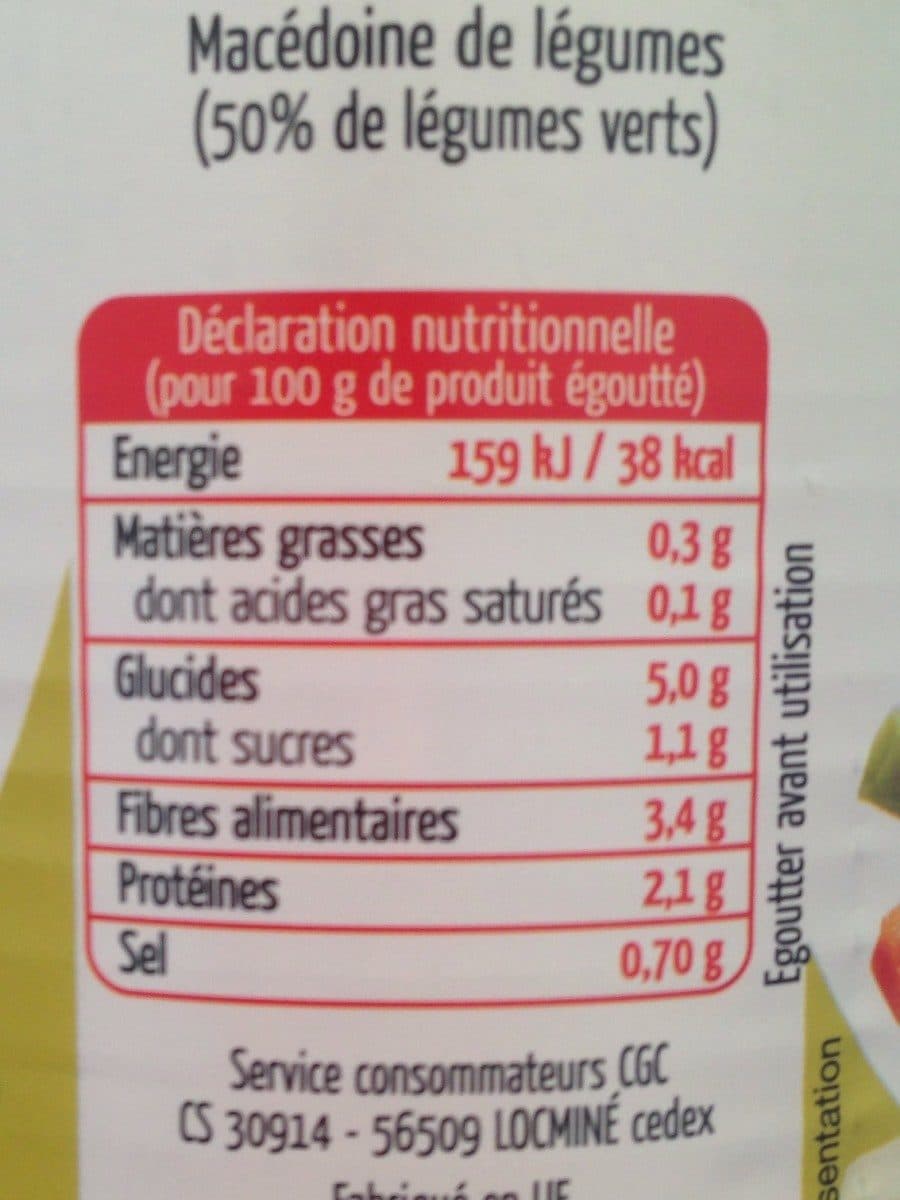 Open Food Facts Macédoine De Légumes packshot
