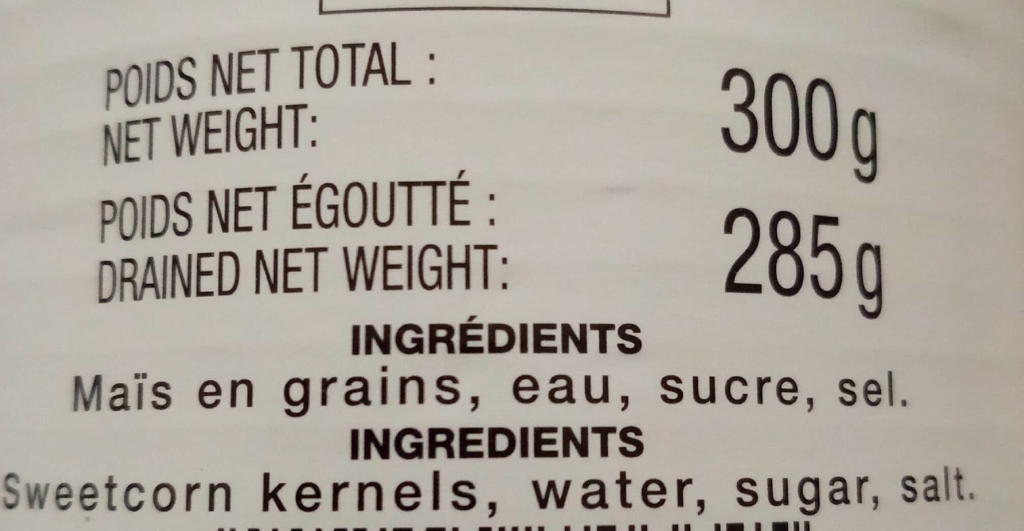 Maingourd Maïs doux en grains packshot