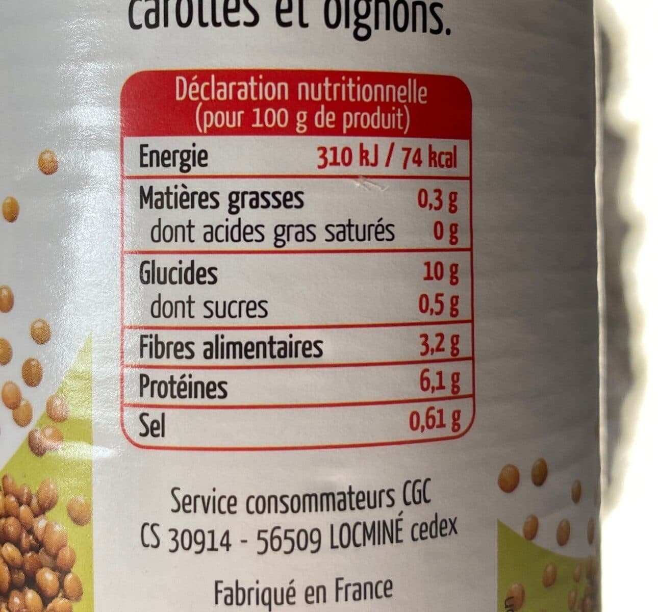 Maingourd Lentilles cuisinees packshot