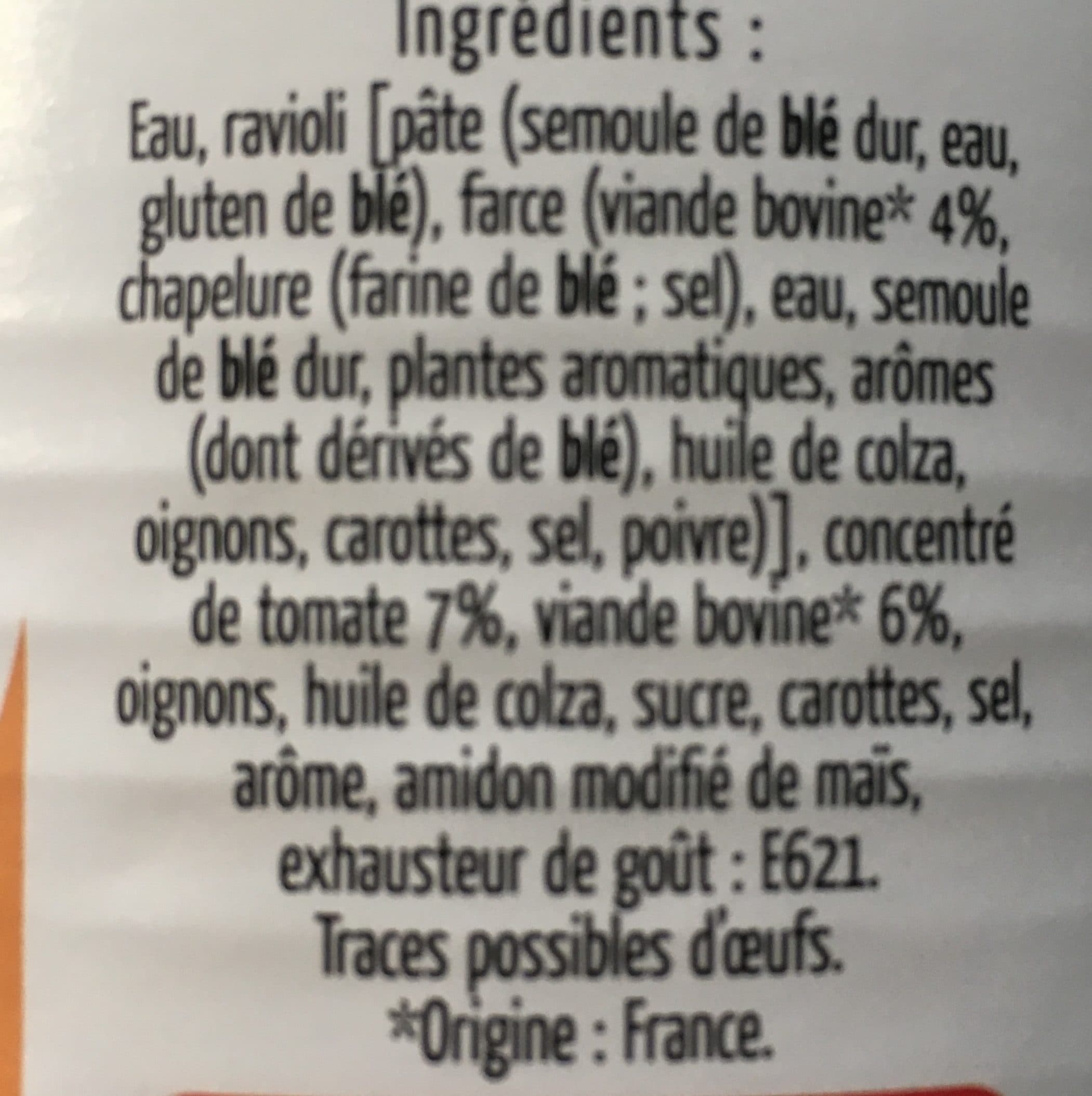 Maingourd Ravioli pur boeuf packshot