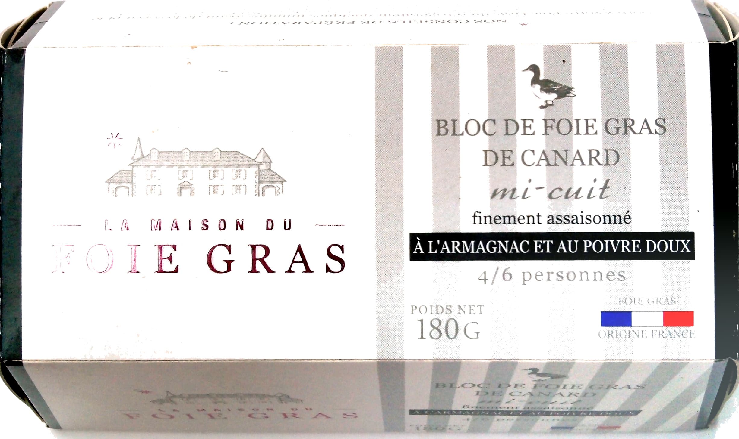 La Maison du Foie gras Bloc de Foie Gras de Canard à l'armagnac et au poivre doux packshot