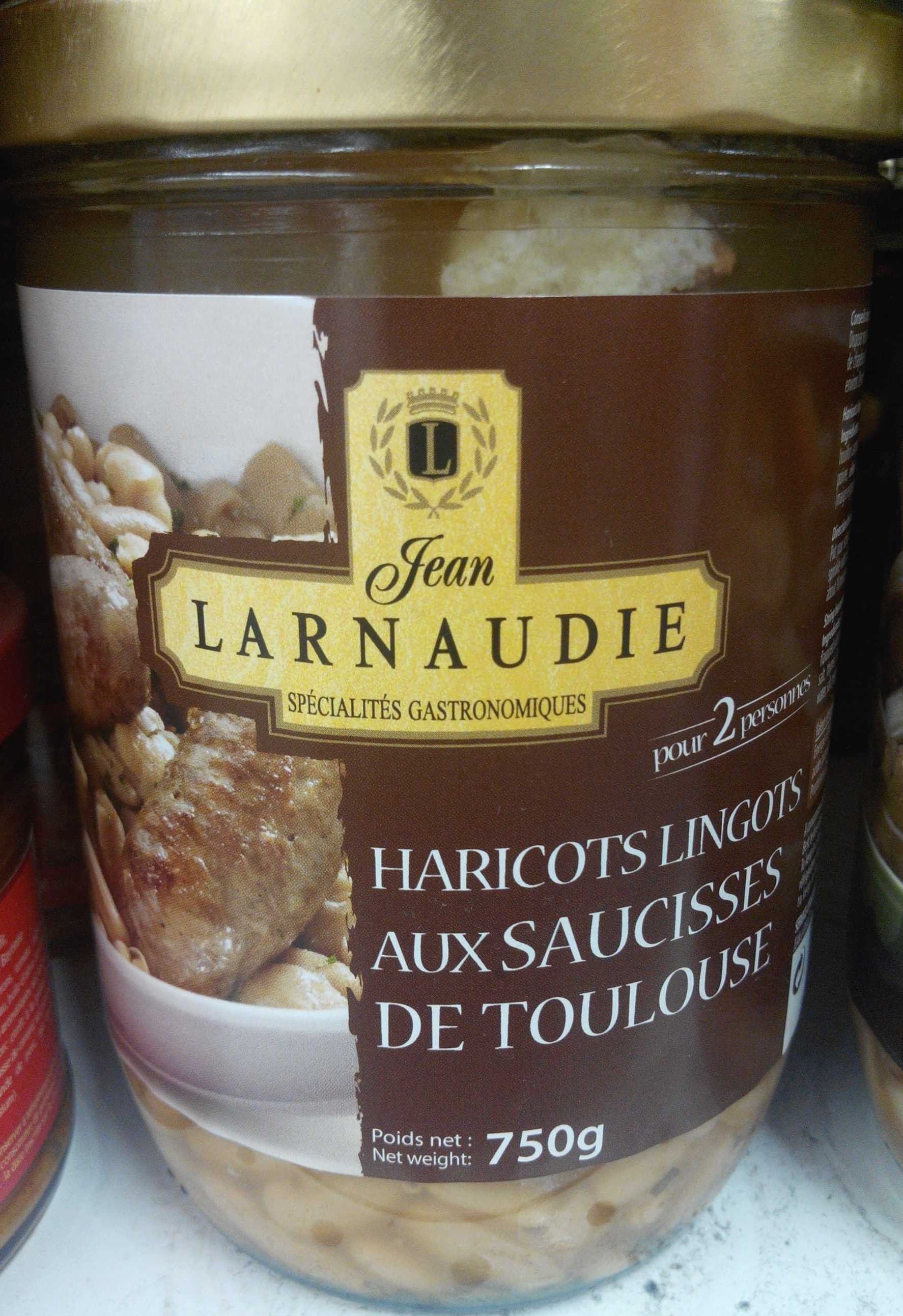 Jean Larnaudie Haricots lingots aux saucisses de Toulouse packshot