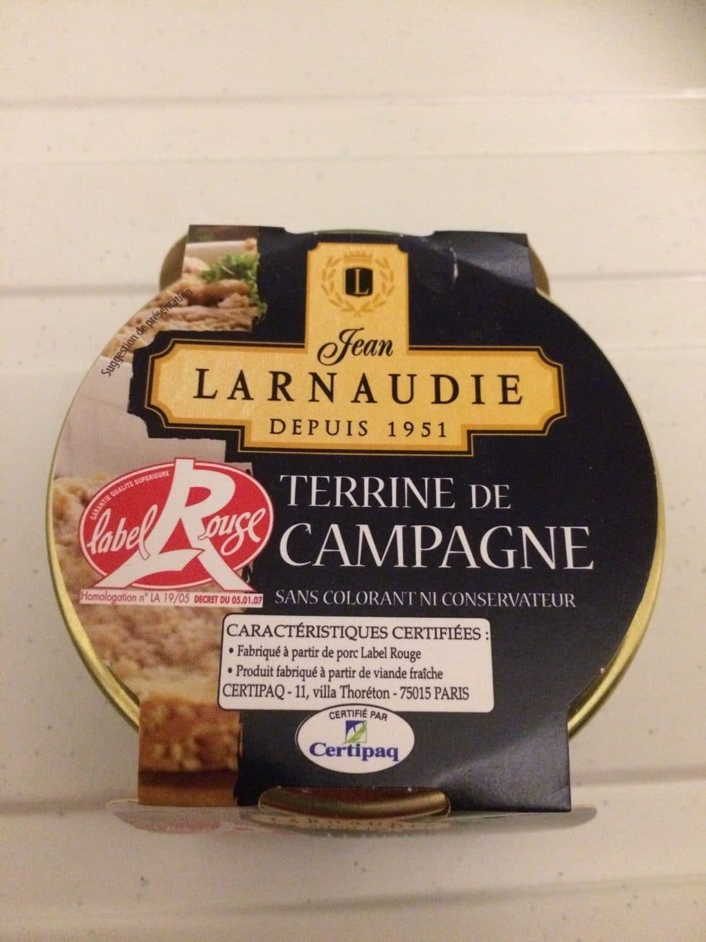Jean Larnaudie Terrine de campagne packshot