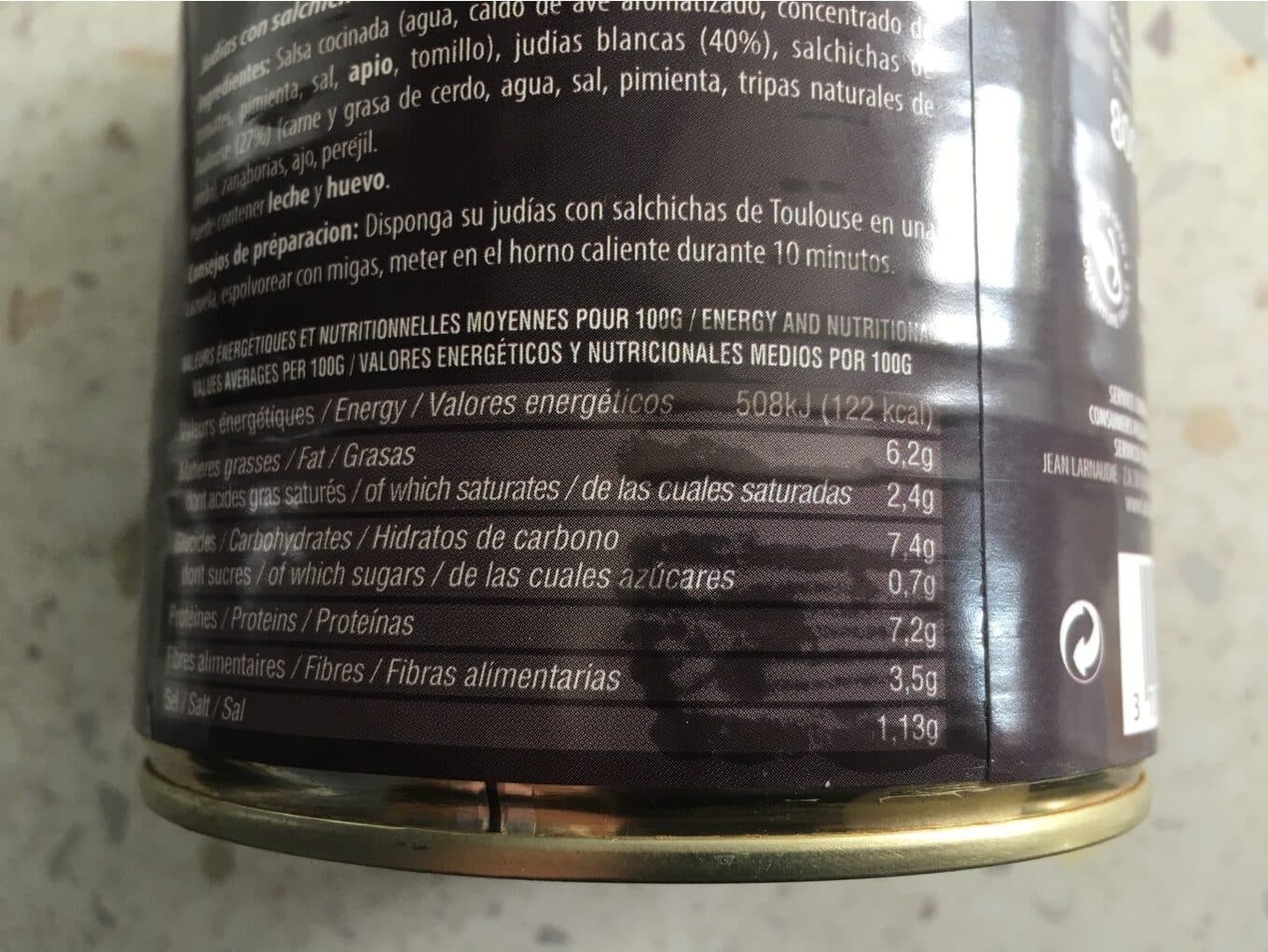 Jean LARNAUDIE Haricots lingots aux saucisses de Toulouse packshot