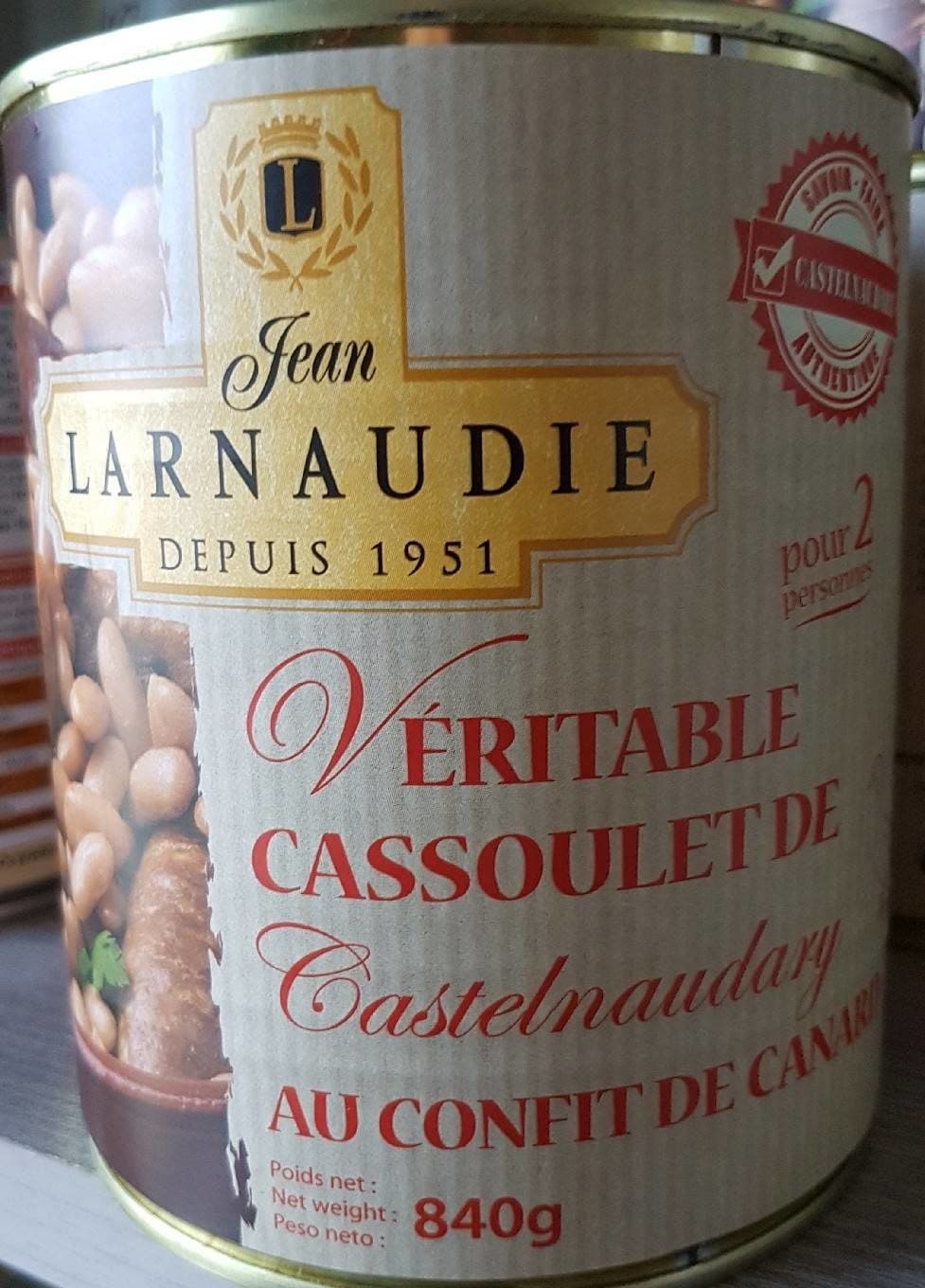 Larnaudie Larnaudie véritable cassoulet castelnaudary canard packshot