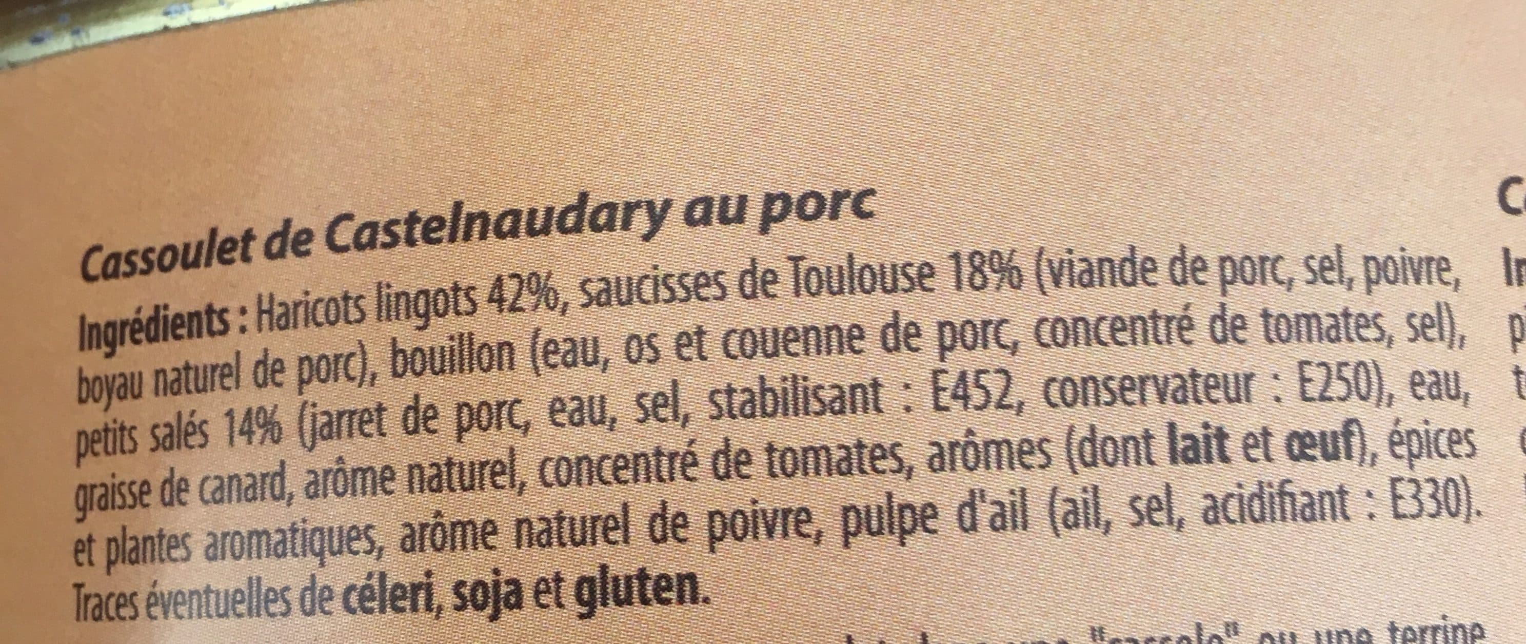 Larnaudie Cassoulet de castelnaudary au porc packshot