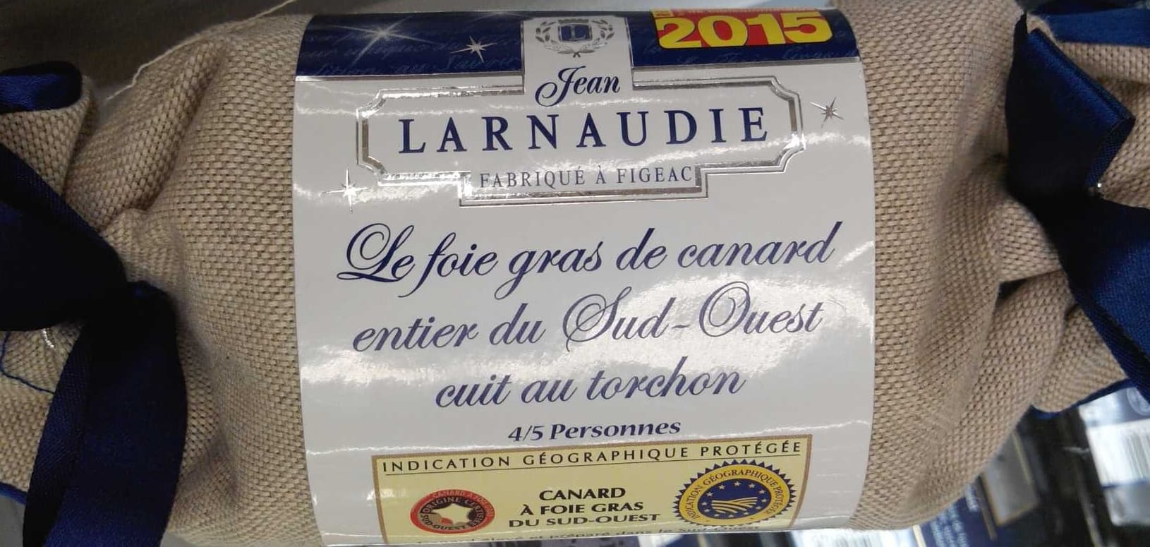 Jean Larnaudie Le foie gras de canard entier du Sud-Ouest cuit au torchon packshot