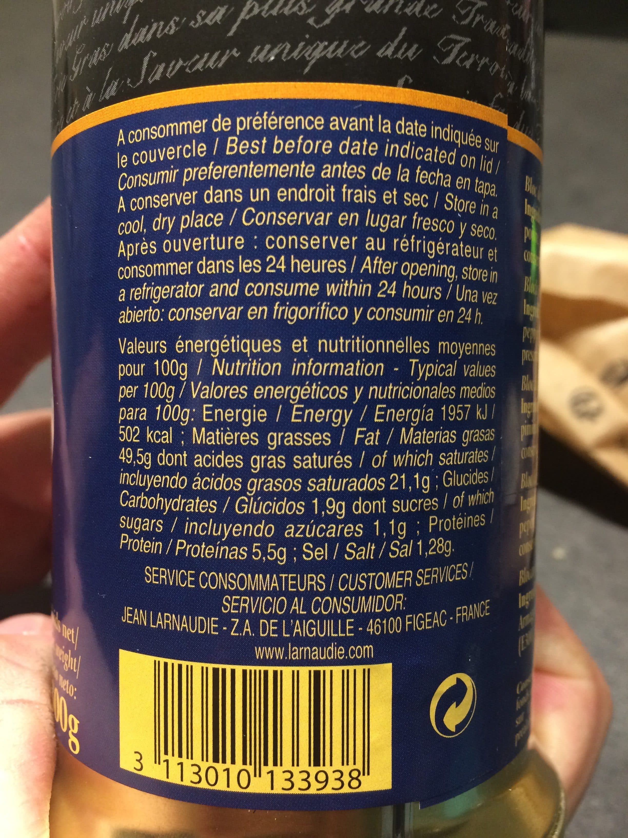 Jean Larnaudie Bloc de Foie Gras de canard packshot