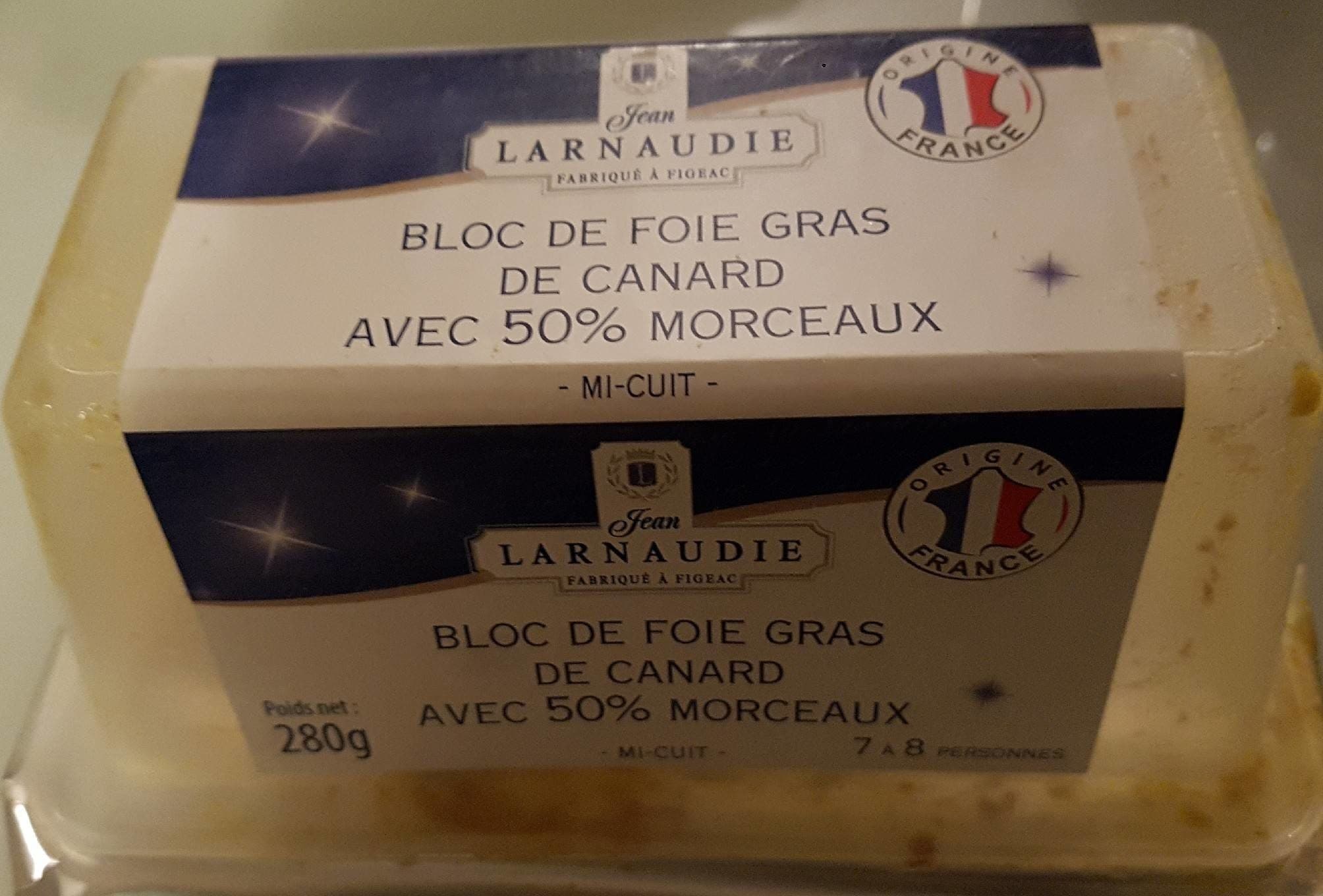 Jean Larnaudie Bloc de foie gras de canard mi-cuit packshot