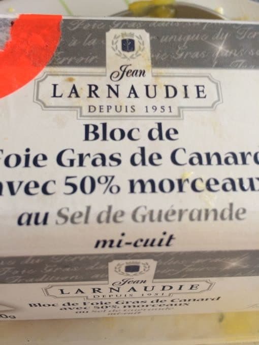 Larnaudie Bloc de foie gras de canard avec 50% morceaux packshot