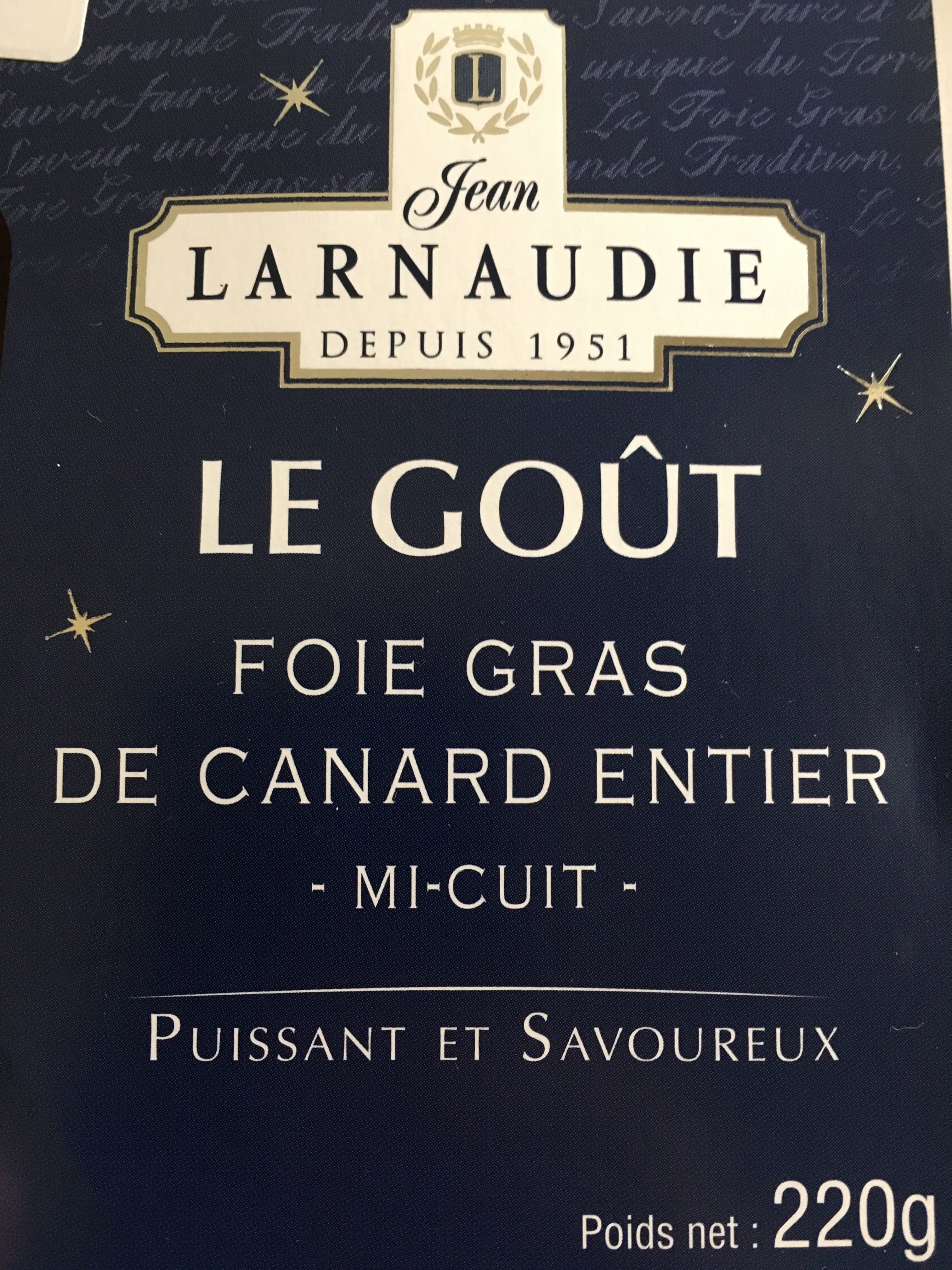 Larnaudie Foie Gras de Canard Entier packshot