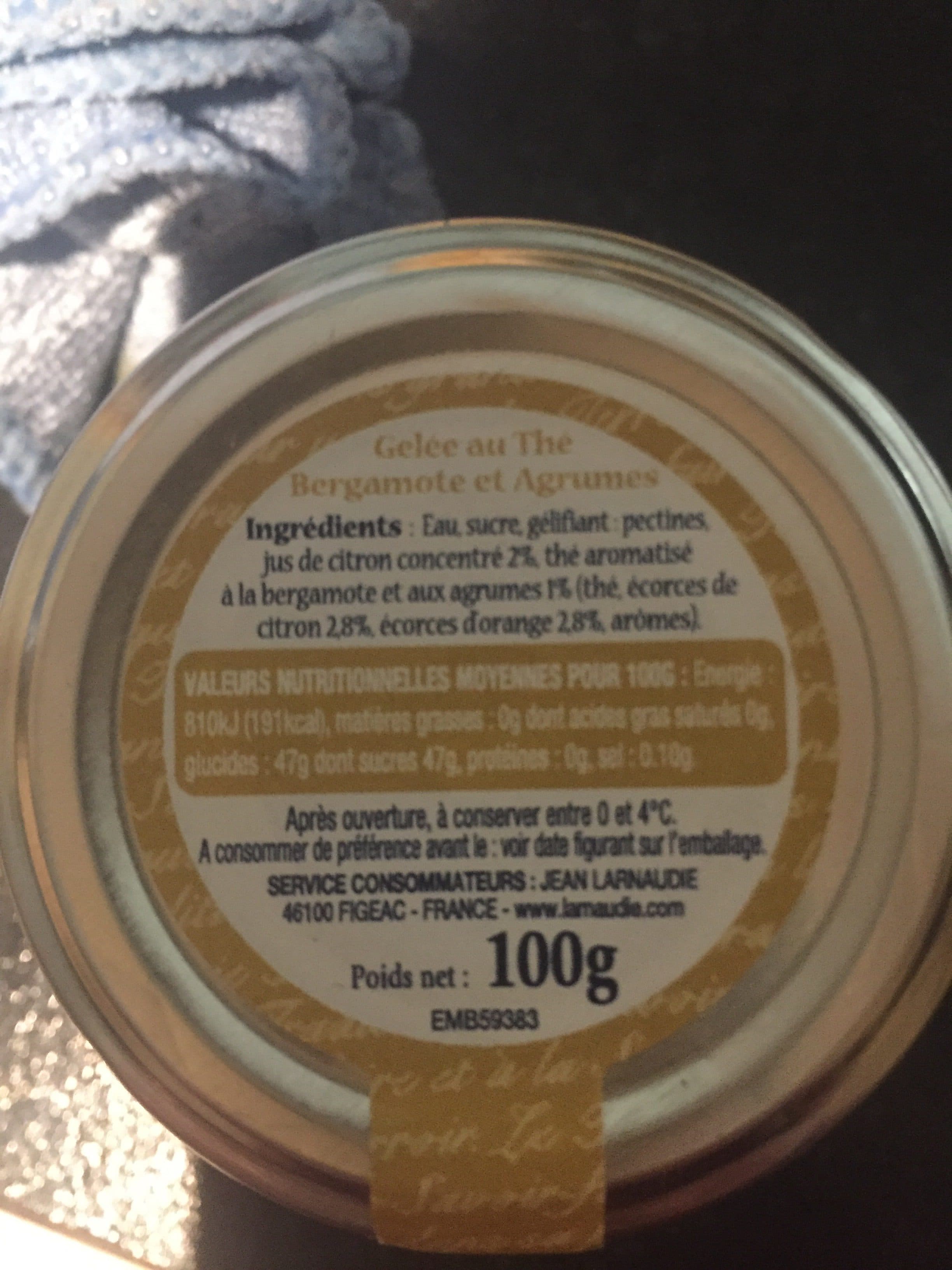 Jean Larnaudie Gelée au thé packshot