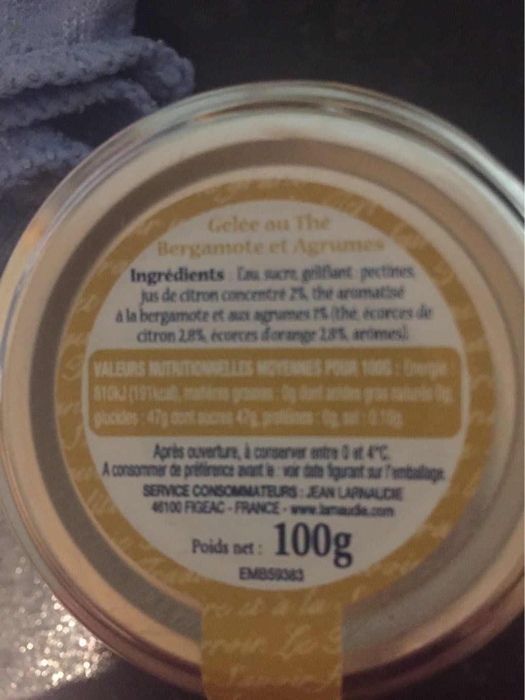 Jean Larnaudie Gelée au thé packshot