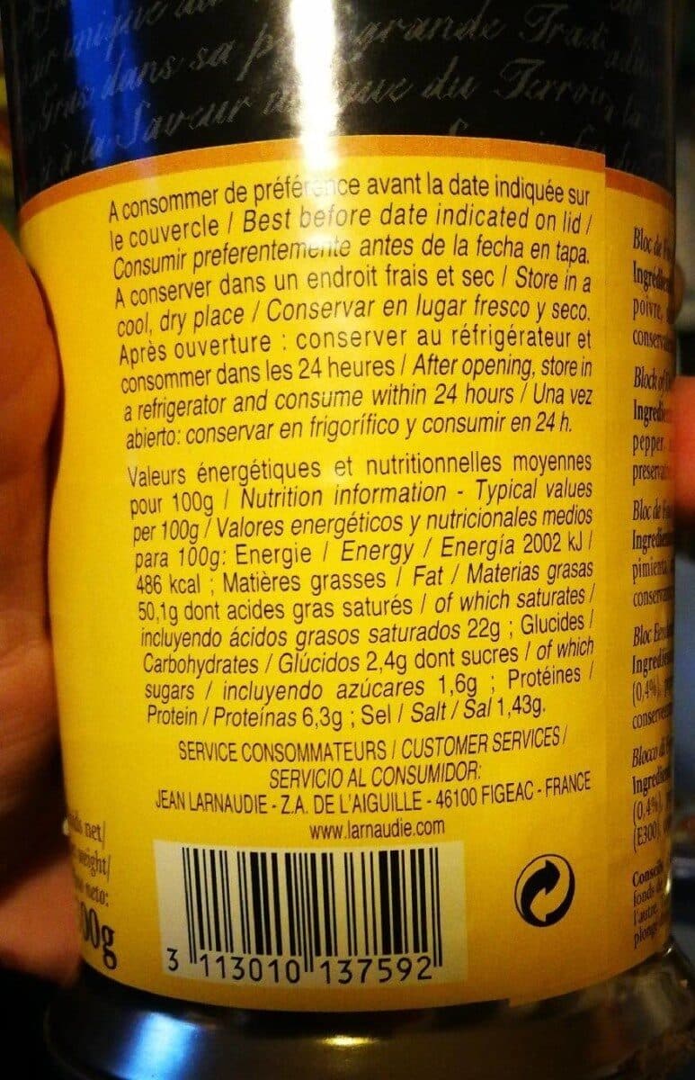 Larnaudie Bloc de foie gras de canard packshot