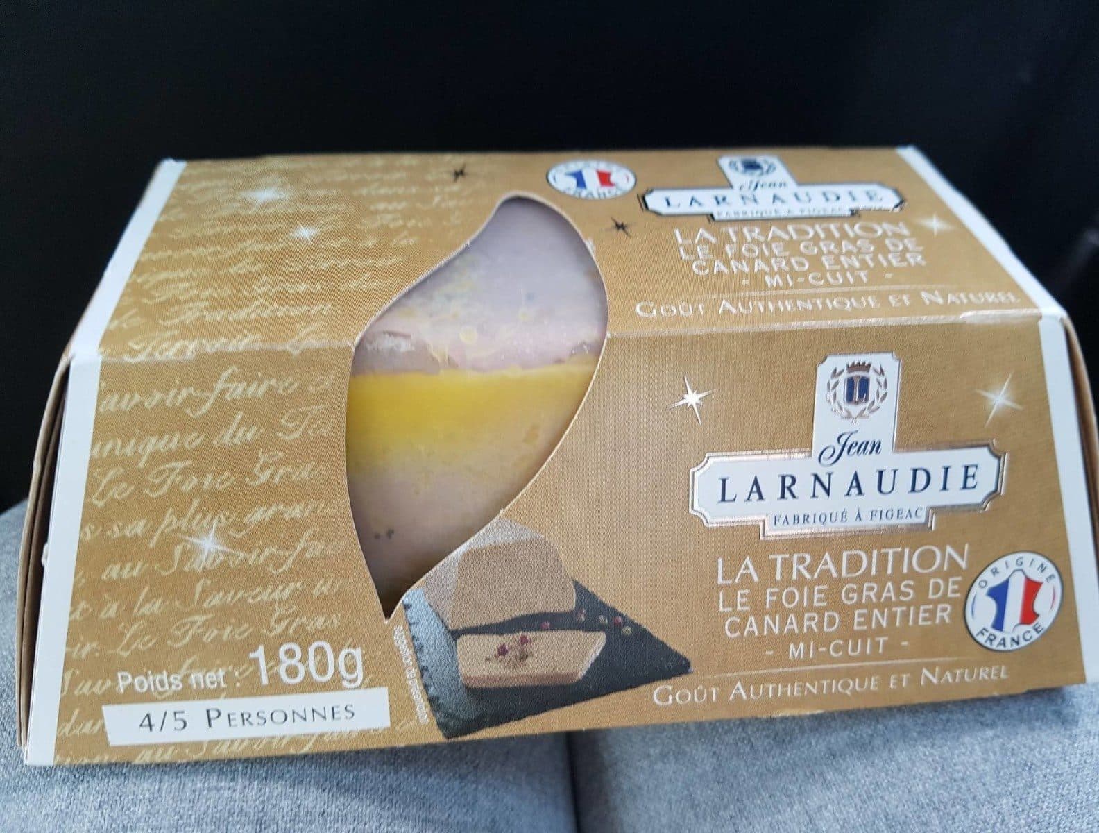 Jean Larnaudie Le foie gras de canard entier mi cuit packshot