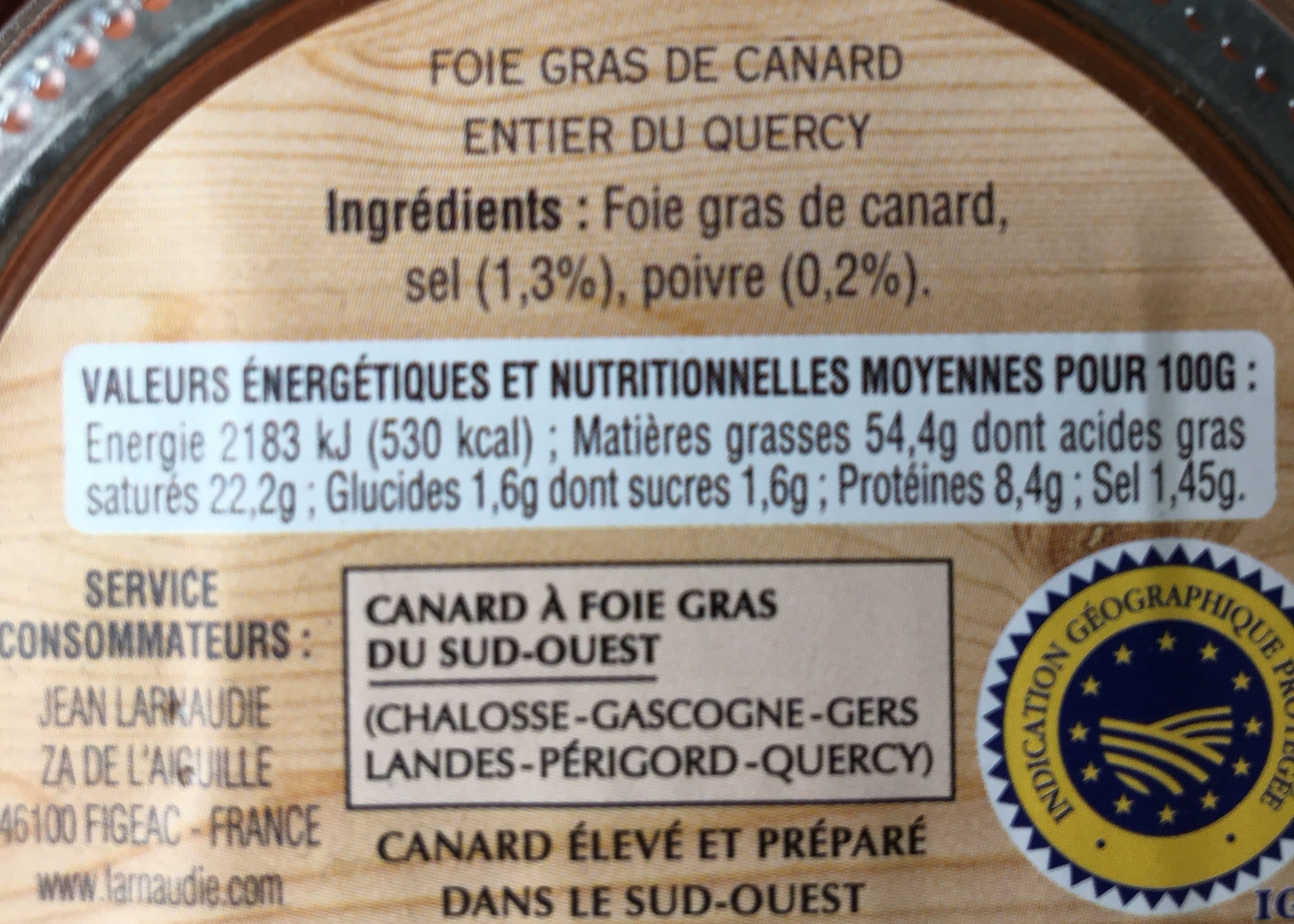 Larnaudie Le Foie Gras de Canard Entier packshot