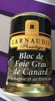 Larnaudie Bloc de foie gras de canard à l'Armagnac et au poivre doux packshot