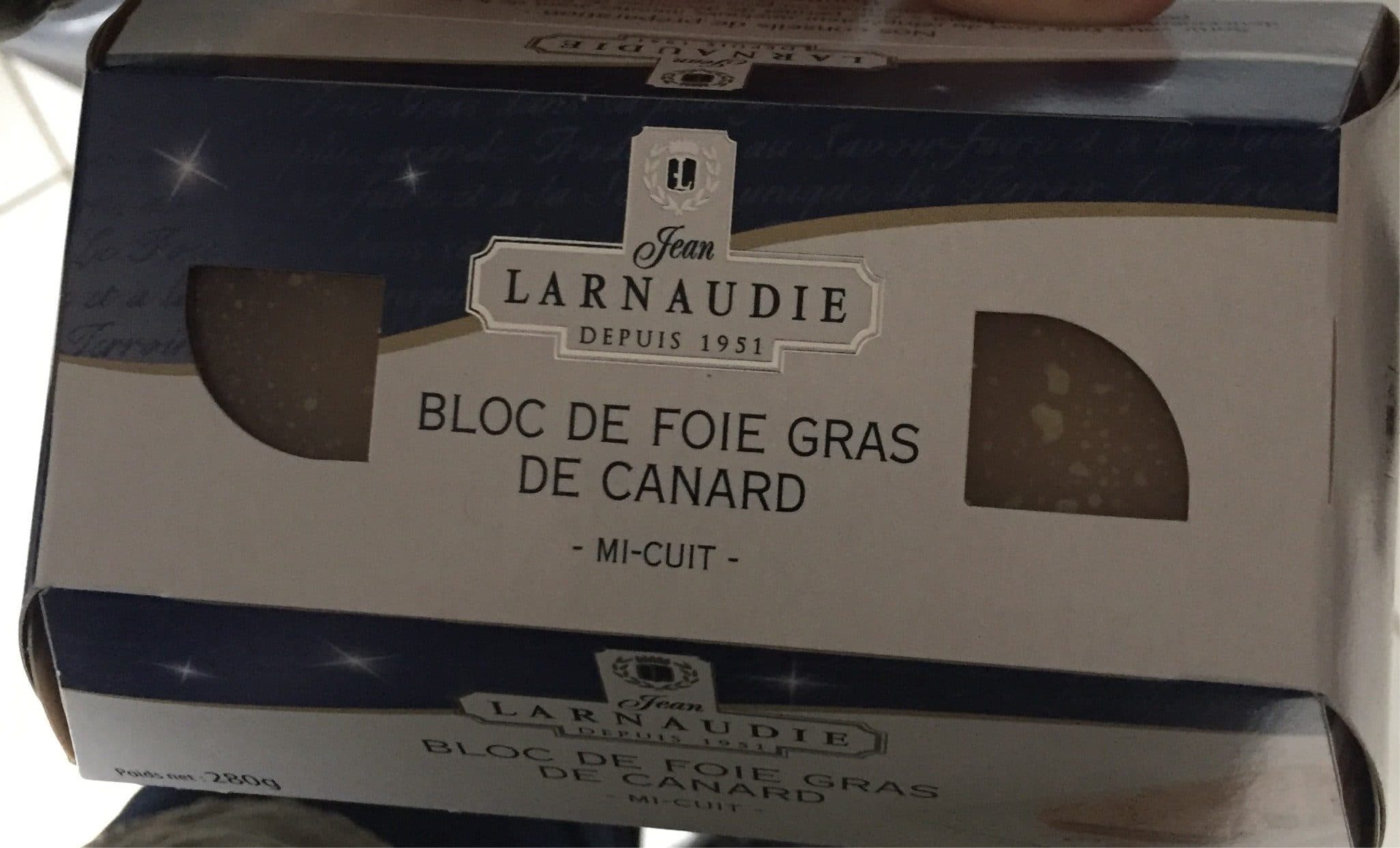 Larnaudie Bloc de foie gras de canard mi-cuit packshot