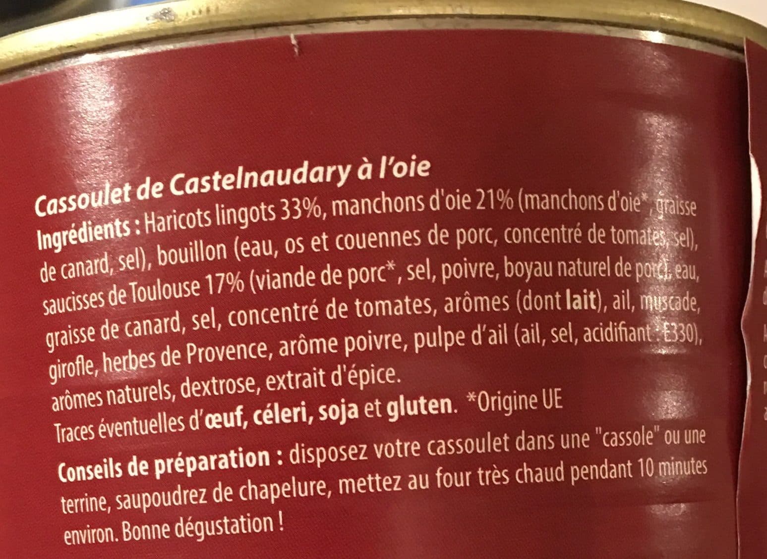 Larnaudie Cassoulet de castelnaudary a l'oie packshot