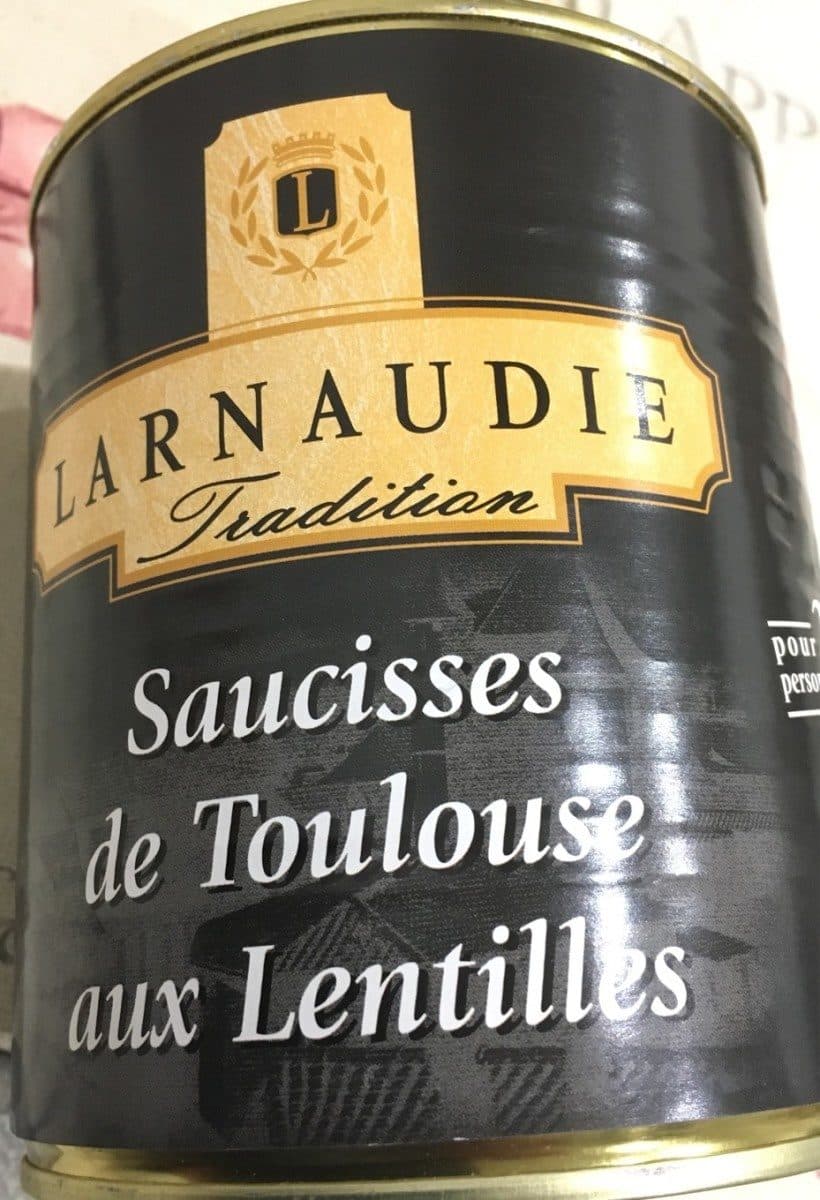 Larnaudie SAUCISSES DE TOULOUSES AUX LENTILLES packshot